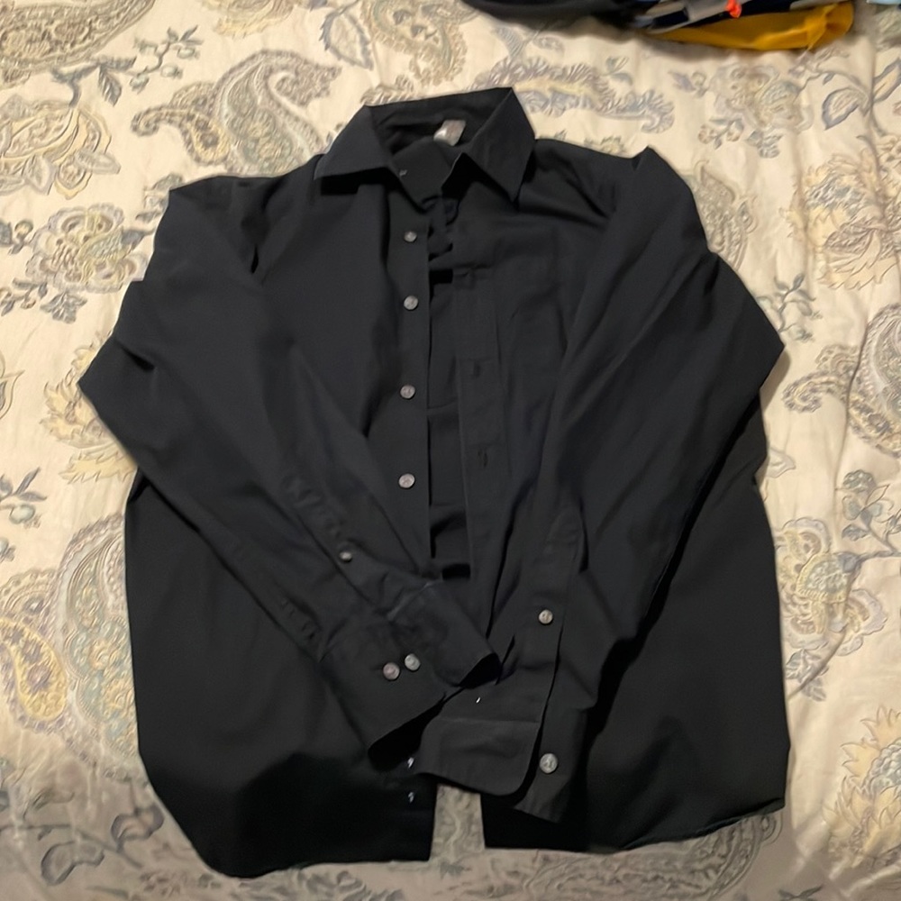 Banana republic black button down size M